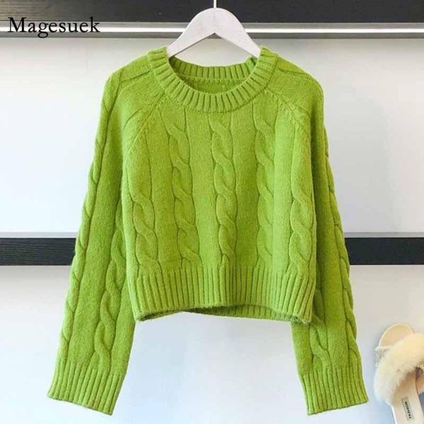 women's sweaters long sleeve kintted jumper korean style twist solid color pullover autumn 2021 short sweater 11957, White;black
women's sweaters long sleeve kintted jumper korean style twist solid color pullover autumn 2021 short sweater 11957, White;black