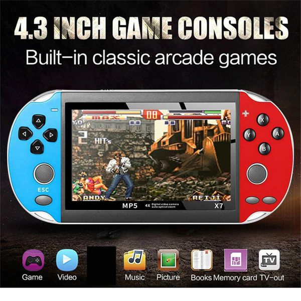 4.3 inch video game console x7 gba gamepad 8gb double rocker dual joystick arcade retro games consoles portable handheld mp5 player
4.3 inch video game console x7 gba gamepad 8gb double rocker dual joystick arcade retro games consoles portable handheld mp5 player