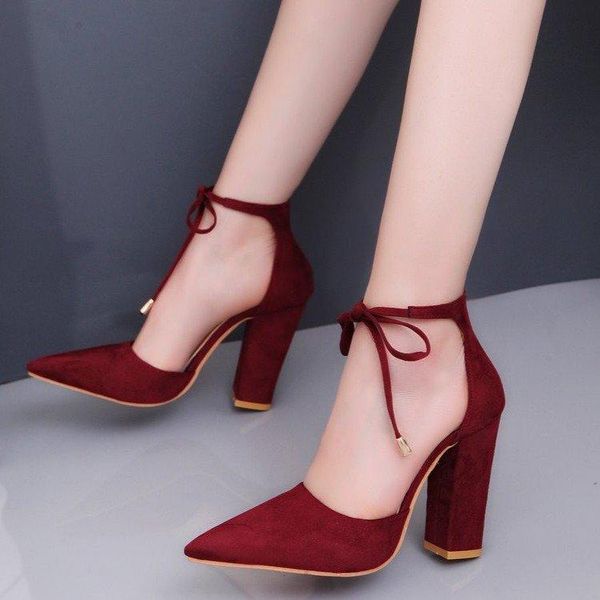 sandals european and american pointed toe suede high-heeled shoes with thick heel temperament cap, Black
sandals european and american pointed toe suede high-heeled shoes with thick heel temperament cap, Black
