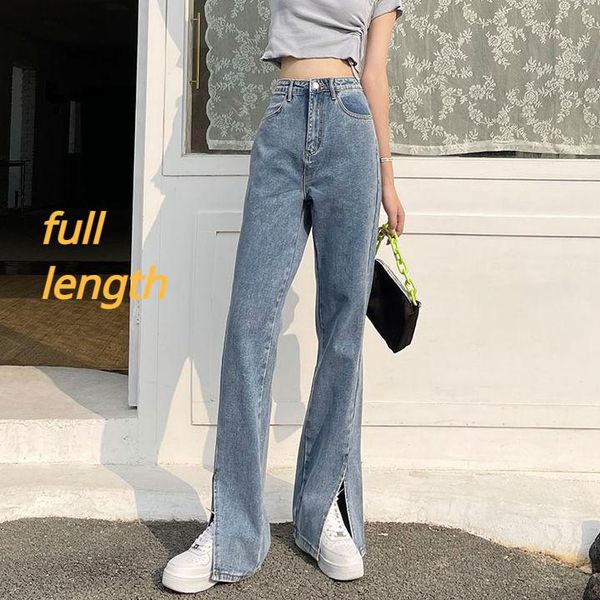 women's jeans flare women side split all-match trendy pocket retro ins high waist straight elasticity spring trousers mujer casual, Blue
women's jeans flare women side split all-match trendy pocket retro ins high waist straight elasticity spring trousers mujer casual, Blue