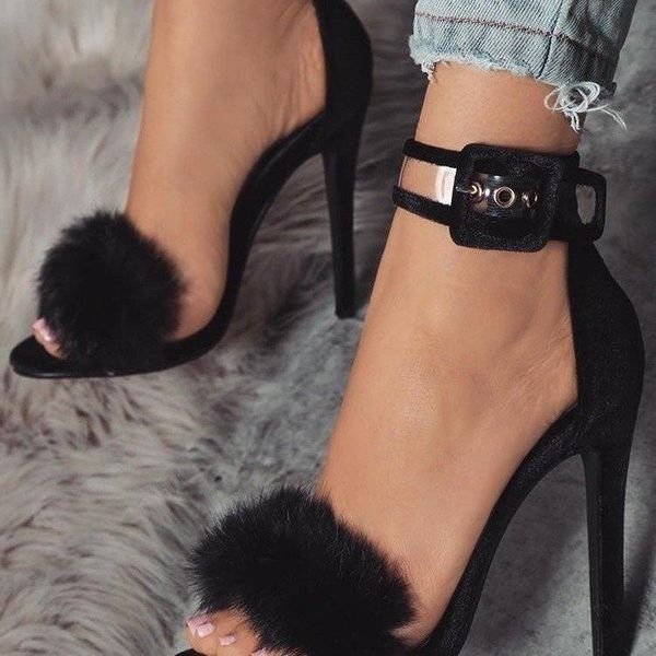 sandals heel will code women's shoes hollow out summer hair word bring high sexy, Black
sandals heel will code women's shoes hollow out summer hair word bring high sexy, Black