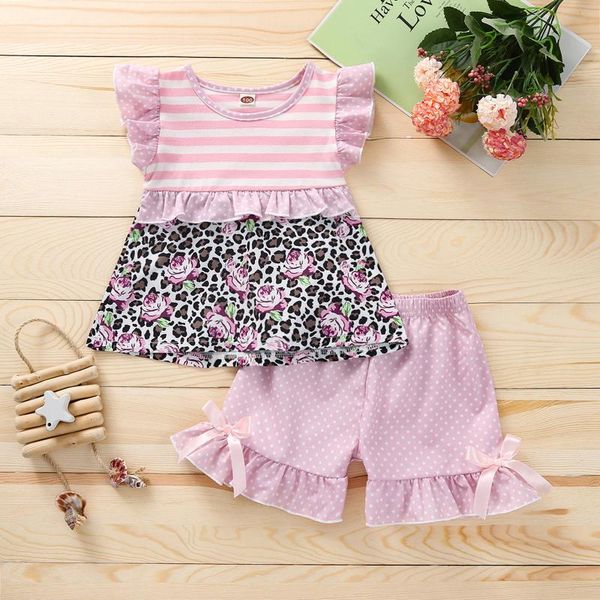 clothing sets summer toddler infant baby kids girls clothes sleeve floral t-shirt dotted short children's casual, White
clothing sets summer toddler infant baby kids girls clothes sleeve floral t-shirt dotted short children's casual, White