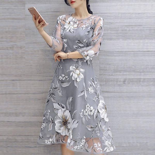 summer women's dresses floral printed thin dress transparent long sleeve elegant sundress casual party dresses for women vestido, Black;gray
summer women's dresses floral printed thin dress transparent long sleeve elegant sundress casual party dresses for women vestido, Black;gray