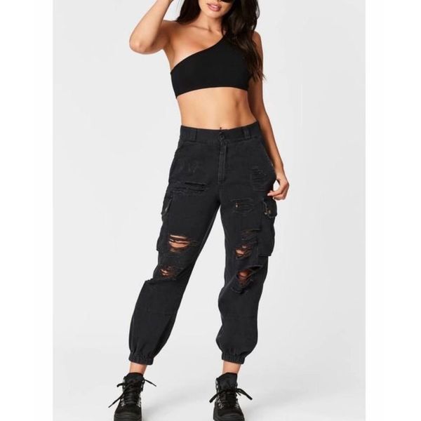 women's jeans autumn european american womens long pant fashion wild hole casual straight pants trousers black army green beige ek1940, Blue
women's jeans autumn european american womens long pant fashion wild hole casual straight pants trousers black army green beige ek1940, Blue