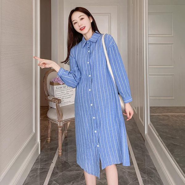 maternity dresses 417# dress spring autumn cotton striped long sleeve loose stylish shirt for pregnant women mom, White
maternity dresses 417# dress spring autumn cotton striped long sleeve loose stylish shirt for pregnant women mom, White