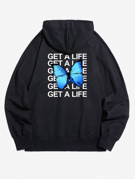 romwe guys butterfly & letter graphic hoodie n5b4#, Black
romwe guys butterfly & letter graphic hoodie n5b4#, Black