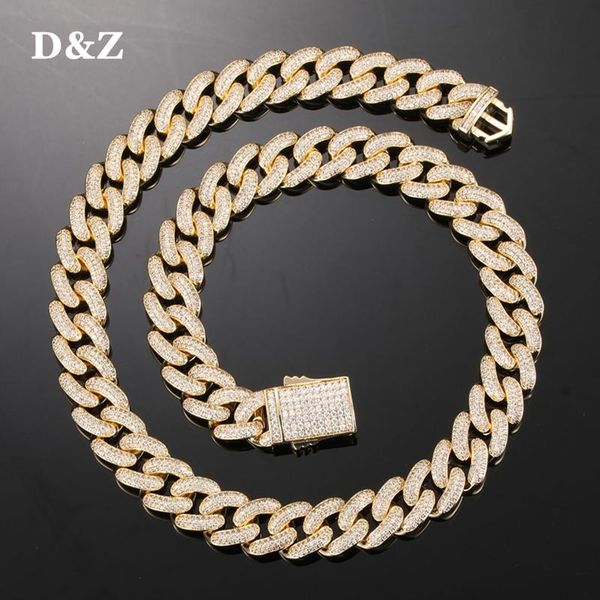 chains d&z 14mm heavy cuban link chain spring buckle necklace iced out cubic zircon stones twist for men hip hop jewelry, Silver
chains d&z 14mm heavy cuban link chain spring buckle necklace iced out cubic zircon stones twist for men hip hop jewelry, Silver