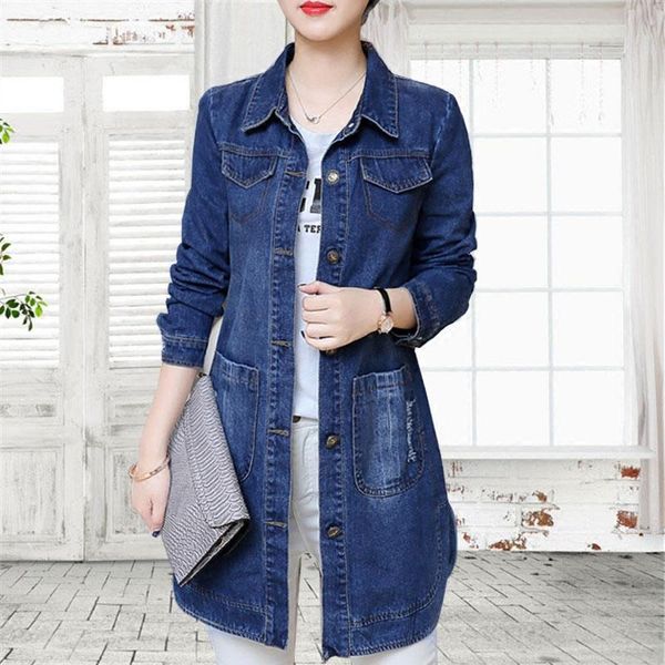 women's trench coats spring autumn denim jacket female medium long fashion slim single-breasted casual plus size 2021, Tan;black
women's trench coats spring autumn denim jacket female medium long fashion slim single-breasted casual plus size 2021, Tan;black