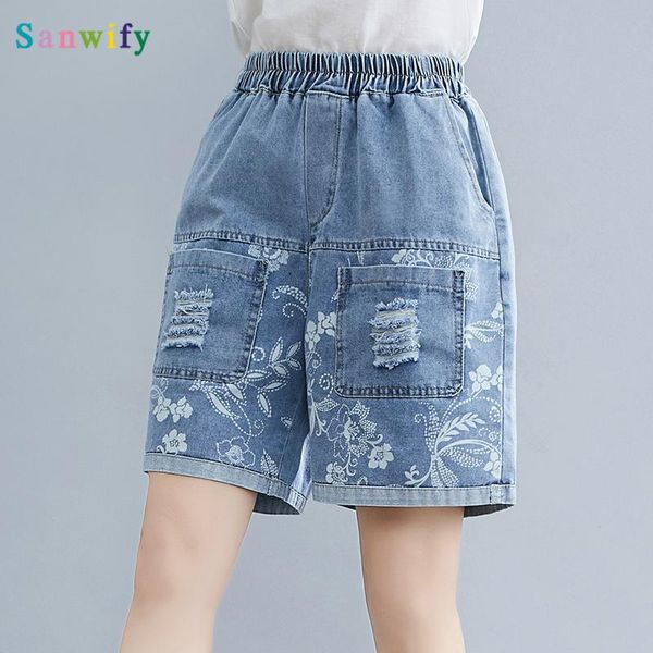 women's jeans floral shorts women loose casual waist pocket streetwear ripped denim pants washed 2021, Blue
women's jeans floral shorts women loose casual waist pocket streetwear ripped denim pants washed 2021, Blue