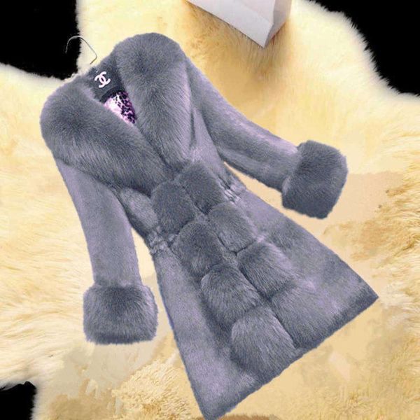 designercoat mink velvet plush mid long fur autumn winter women's fox like collar thickened and thin, Black
designercoat mink velvet plush mid long fur autumn winter women's fox like collar thickened and thin, Black