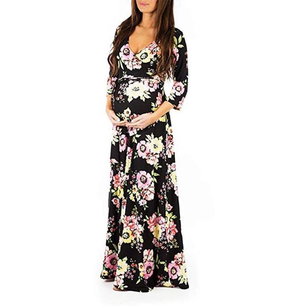 maternity woman print wrap dress adjustable belt multi-function pregnant ankle-length floral v-neck dresses, White
maternity woman print wrap dress adjustable belt multi-function pregnant ankle-length floral v-neck dresses, White