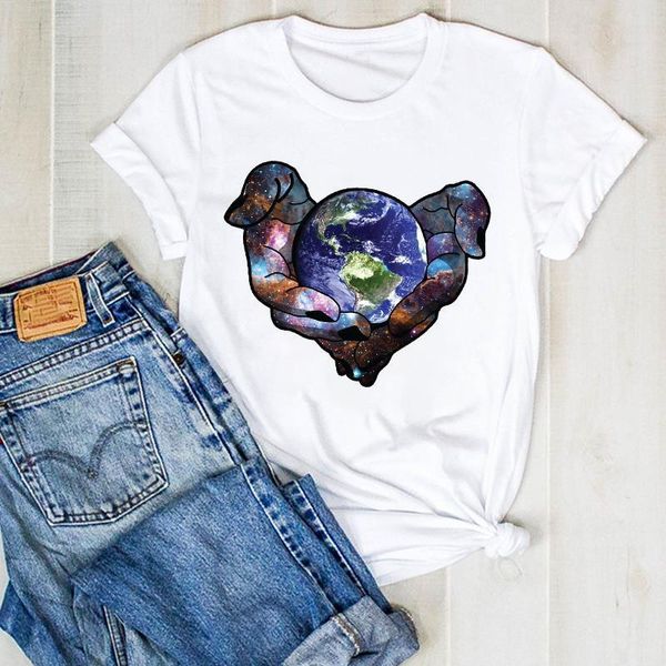 women lady earth hand cartoon short sleeve print ladies summer t tee tshirt womens female shirt clothes graphic t-shirt, White
women lady earth hand cartoon short sleeve print ladies summer t tee tshirt womens female shirt clothes graphic t-shirt, White