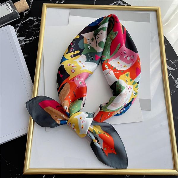 scarves cute print silk square neck scarf for women hairband female foulard bandana pashmina shawl lady wrap 2021, Blue;gray
scarves cute print silk square neck scarf for women hairband female foulard bandana pashmina shawl lady wrap 2021, Blue;gray