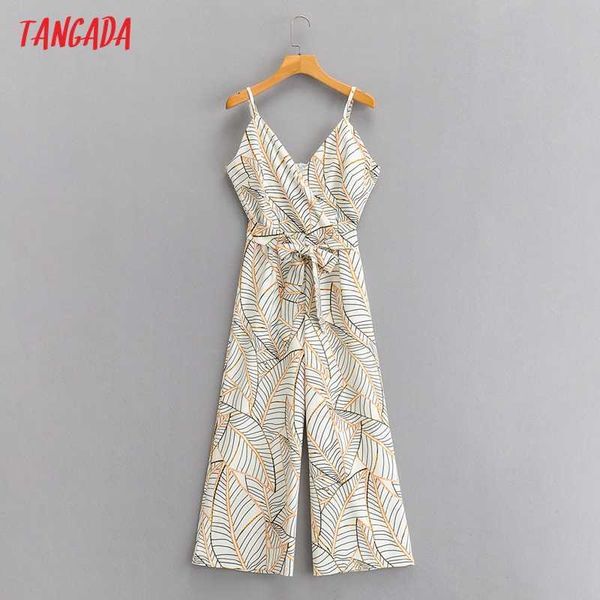 tangada summer women leaves print long jumpsuit spaghetti strap female casual jumpsuit 1f200 210609, Black;white
tangada summer women leaves print long jumpsuit spaghetti strap female casual jumpsuit 1f200 210609, Black;white