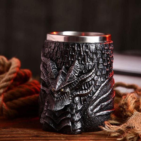mugs 600ml medieval dragon stainless steel resin 3d beer mug goblet game tankard coffee cup wine glass got gift
mugs 600ml medieval dragon stainless steel resin 3d beer mug goblet game tankard coffee cup wine glass got gift