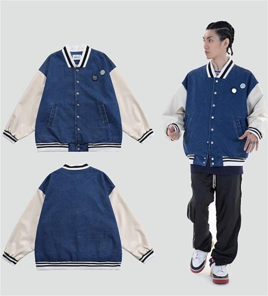men's jackets 2021 summer coat hip hop denim patchwork color block ms harajuku streetwear bomber jacket woman baseball coats unisex, Black;brown
men's jackets 2021 summer coat hip hop denim patchwork color block ms harajuku streetwear bomber jacket woman baseball coats unisex, Black;brown