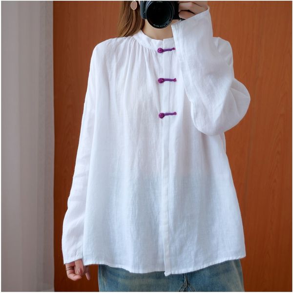 chinese style clothing women shirts stand collar casual plus size blouses 2021 new loose vintage brief white shirt 12282, Red
chinese style clothing women shirts stand collar casual plus size blouses 2021 new loose vintage brief white shirt 12282, Red