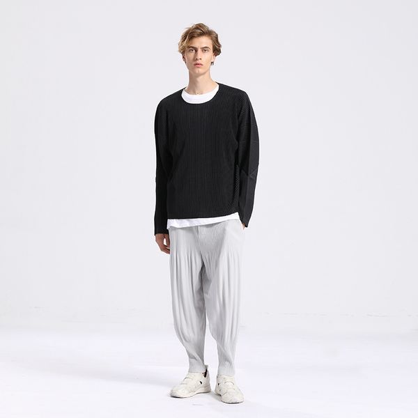 men's t shirts sanzhai pleated t-shirt 2021 spring and autumn round neck long sleeve trendy cool ins dign sense minority same style top, White;black
men's t shirts sanzhai pleated t-shirt 2021 spring and autumn round neck long sleeve trendy cool ins dign sense minority same style top, White;black