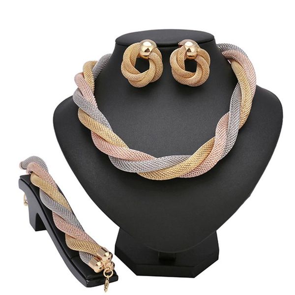 earrings & necklace right noble gold colorful jewelry set women wedding accessories brand fashion african beads wholesale, Silver
earrings & necklace right noble gold colorful jewelry set women wedding accessories brand fashion african beads wholesale, Silver