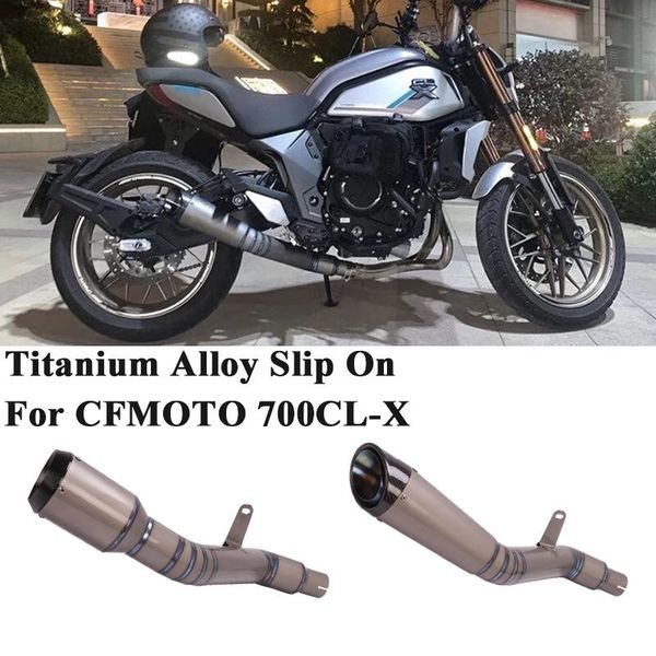 motorcycle exhaust system titanium alloy slip on for cfmoto 700cl-x racing escape modified muffler carbon fiber link pipe
motorcycle exhaust system titanium alloy slip on for cfmoto 700cl-x racing escape modified muffler carbon fiber link pipe