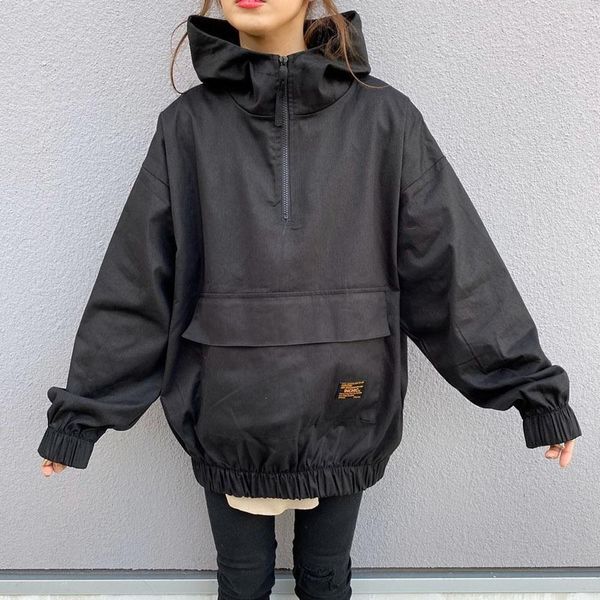 women solid hoodie cool autumn spring 2021 office ladies loose pullover hooded coat japanese korean causal outwear black
women solid hoodie cool autumn spring 2021 office ladies loose pullover hooded coat japanese korean causal outwear black
