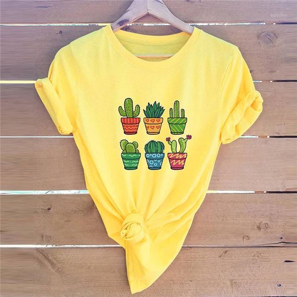 women's t-shirt plus size s-3xl cactus print tshirt women o neck short sleeve tees summer shirts top, White
women's t-shirt plus size s-3xl cactus print tshirt women o neck short sleeve tees summer shirts top, White