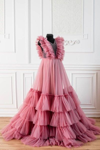 women's sleepwear lo&li see thru tulle prom gown dresses ruffles tiered maternity dress robe po shoot puff full sleeves women long robe, Black;red
women's sleepwear lo&li see thru tulle prom gown dresses ruffles tiered maternity dress robe po shoot puff full sleeves women long robe, Black;red