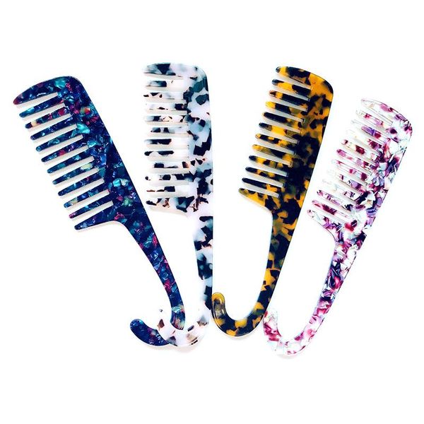 hair brushes acetate anti-static massage combs with hook colorful hairdressing comb brush for women girls styling tool fashion, Silver
hair brushes acetate anti-static massage combs with hook colorful hairdressing comb brush for women girls styling tool fashion, Silver
