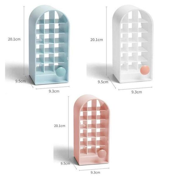 storage bottles & jars 18 capacity lipstick box handle design transparent cosmetics shelf