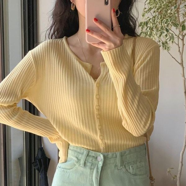 women's knits & tees korean chic early autumn french gentle and simple temperament single-breasted fashion all-match thin knit cardigan, White
women's knits & tees korean chic early autumn french gentle and simple temperament single-breasted fashion all-match thin knit cardigan, White