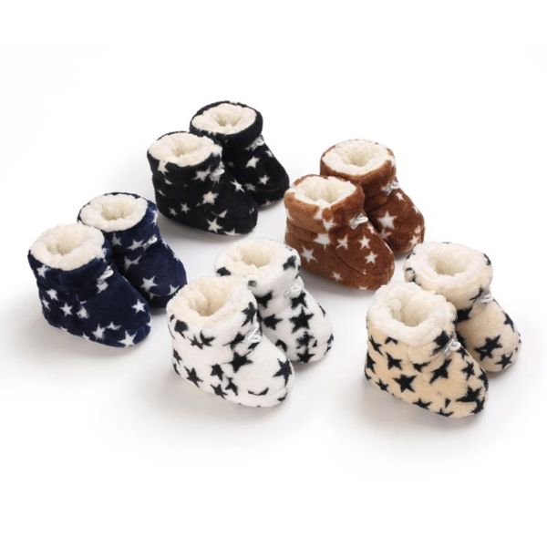 boots 0-18m baby warm winter star printed plush print, Black;grey 
boots 0-18m baby warm winter star printed plush print, Black;grey