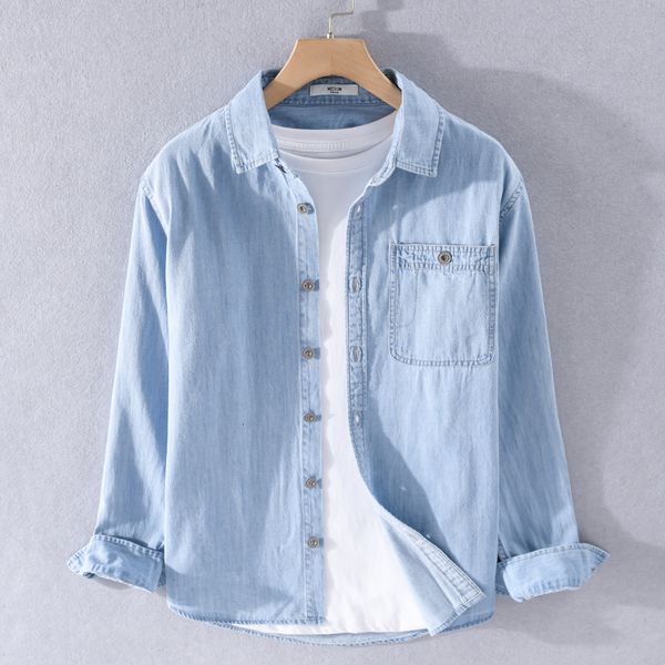 2021 100% long-sleeve cotton brim of branded casual shirts for men fashion blue denim men's comfortable overhemd shirt hxv7, Black
2021 100% long-sleeve cotton brim of branded casual shirts for men fashion blue denim men's comfortable overhemd shirt hxv7, Black