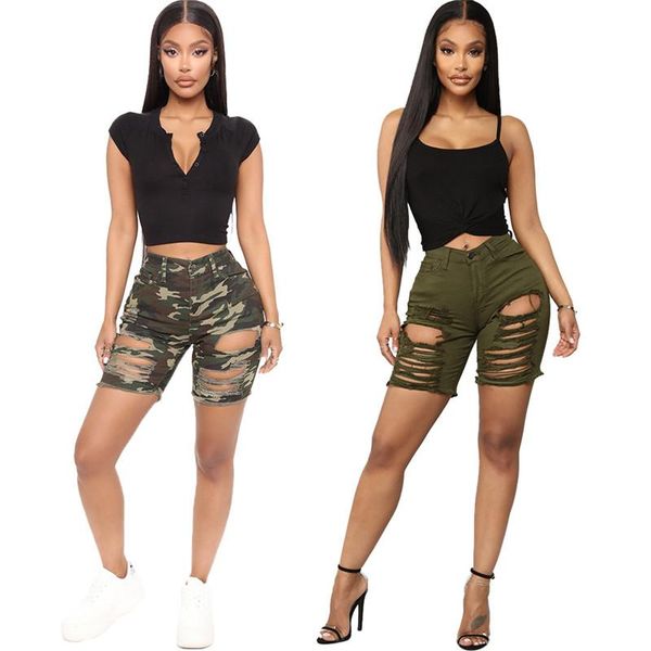 women's shorts design summer short pant camouflage print hole trousers for women pants, White;black
women's shorts design summer short pant camouflage print hole trousers for women pants, White;black