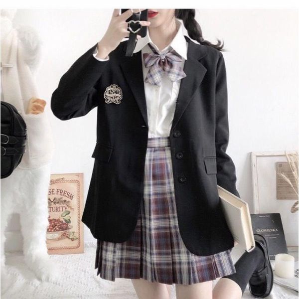 women's jackets gothic suit jacket female japane preppy style sweet jk uniform long sleeve coat ulzzang harajuku kawaii vintage women o, Black;brown
women's jackets gothic suit jacket female japane preppy style sweet jk uniform long sleeve coat ulzzang harajuku kawaii vintage women o, Black;brown