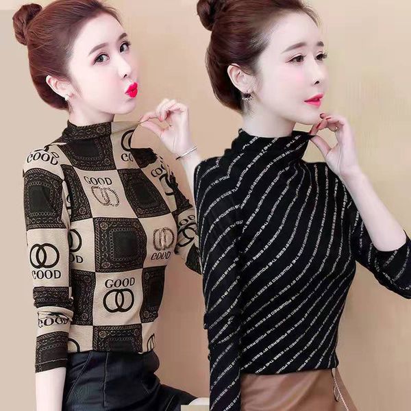 autumn/winter new womens half turtleneck t-shirt fashion 3d print office lady skinny oversize -4xl warm fleece base shirts, White
autumn/winter new womens half turtleneck t-shirt fashion 3d print office lady skinny oversize -4xl warm fleece base shirts, White
