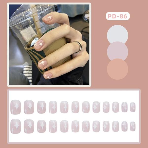 false nails 24pcs 4-pointed star printed nail patch glue type removable short paragraph fashion manicure save time fre-drop, Red;gold
false nails 24pcs 4-pointed star printed nail patch glue type removable short paragraph fashion manicure save time fre-drop, Red;gold