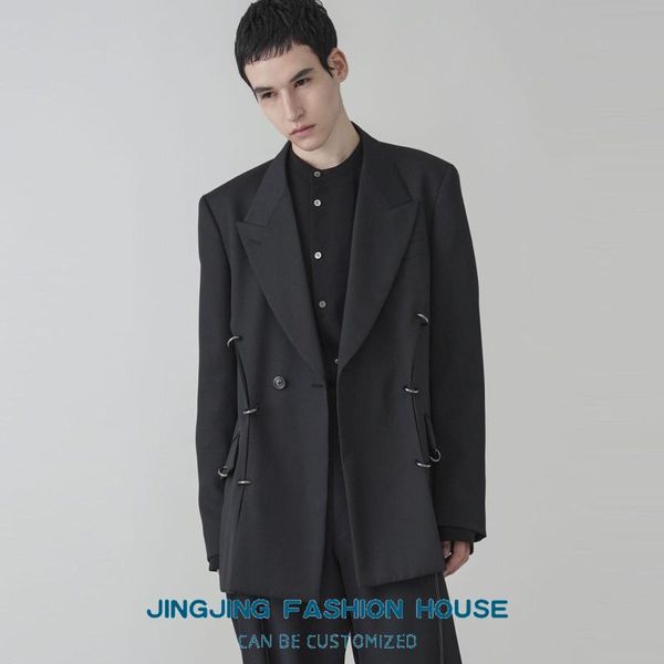 men's suits & blazers s-6xl2021 spring and autumn metal ring suit deconstruction casual simple jacket, White;black
men's suits & blazers s-6xl2021 spring and autumn metal ring suit deconstruction casual simple jacket, White;black