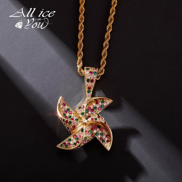 pendant necklaces alliceonyou iced out luxury hip hop rotate colorful windmill necklace with tennis chain for women fashion gift, Silver
pendant necklaces alliceonyou iced out luxury hip hop rotate colorful windmill necklace with tennis chain for women fashion gift, Silver