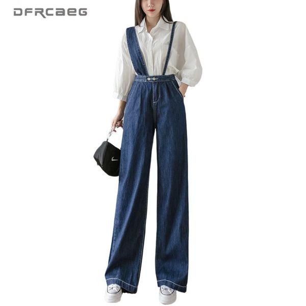 women's jeans deep blue vintage suspender wide leg woman summer 2021 high waist ladies denim strap jean pants feminino
women's jeans deep blue vintage suspender wide leg woman summer 2021 high waist ladies denim strap jean pants feminino