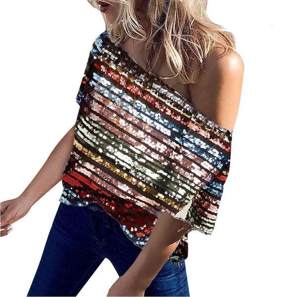women t shirt fashion strapless shoulder womens skew-collar irregular sequins short sleeve print tee casual harajuku clothes#y5, White
women t shirt fashion strapless shoulder womens skew-collar irregular sequins short sleeve print tee casual harajuku clothes#y5, White