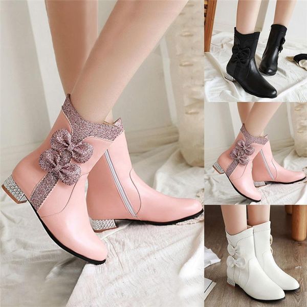 boots bow flashing women's winter pu zip platform round head flat shoes woman motorcycle boot botas mujer 40, Black
boots bow flashing women's winter pu zip platform round head flat shoes woman motorcycle boot botas mujer 40, Black