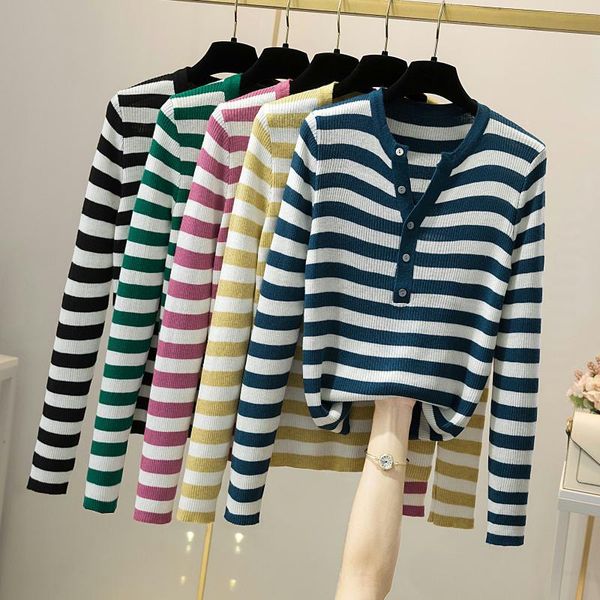 women's sweaters striped button v neck sweater women pullover autumn winter korean fashion female slim soft knit warm jumpers pull femm, White;black
women's sweaters striped button v neck sweater women pullover autumn winter korean fashion female slim soft knit warm jumpers pull femm, White;black