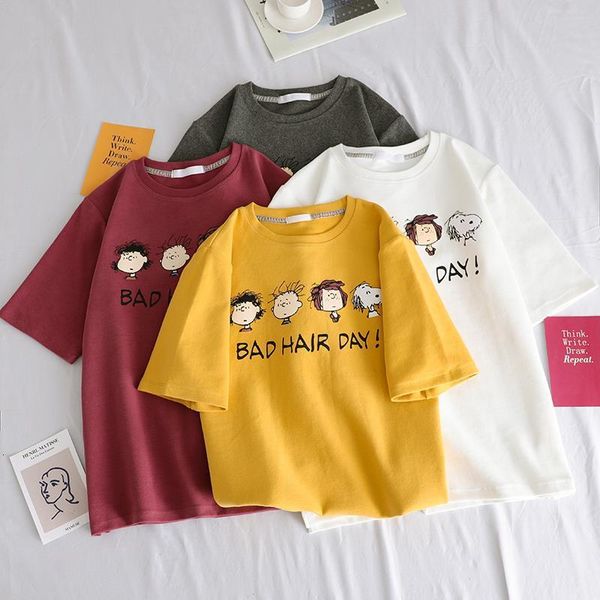 korean funny cartoon print t shirt women summer 100% cotton short sleeve tshirts harajuku tees 90s girl white o-neck casual
korean funny cartoon print t shirt women summer 100% cotton short sleeve tshirts harajuku tees 90s girl white o-neck casual