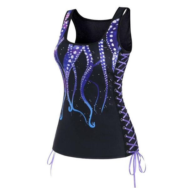 women's tanks & camis women lace up print tank bandage tunic tee fashion vest summer camisole casual sleeveless female blusas, White
women's tanks & camis women lace up print tank bandage tunic tee fashion vest summer camisole casual sleeveless female blusas, White