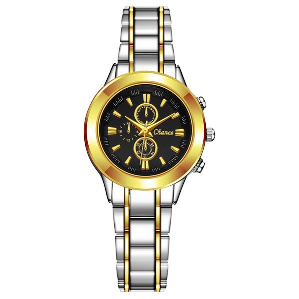 fake three-eye steel belt ladies casual watch women's watches, Slivery;brown
fake three-eye steel belt ladies casual watch women's watches, Slivery;brown