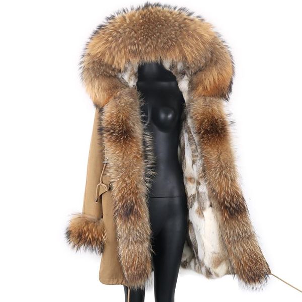 women's fur & faux 2021 fashion women parka real liner hood long coat army green large raccoon collar winter warm jacket outwear, Black
women's fur & faux 2021 fashion women parka real liner hood long coat army green large raccoon collar winter warm jacket outwear, Black