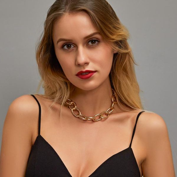 chokers jumplim punk style simple exaggerated thick chain short necklace women's street retro woman fashion jewelry, Golden;silver
chokers jumplim punk style simple exaggerated thick chain short necklace women's street retro woman fashion jewelry, Golden;silver