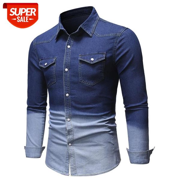 negizber patchwork long sleeve denim shirt men casual lapel single breasted fashion men's denim shirt new spring mens shirts #xj3y, White;black
negizber patchwork long sleeve denim shirt men casual lapel single breasted fashion men's denim shirt new spring mens shirts #xj3y, White;black