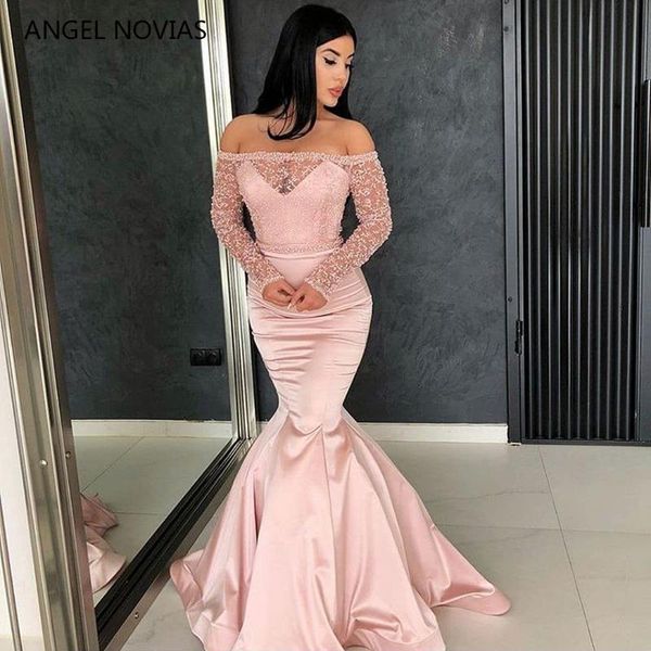 party dresses long sleeves pink mermaid arabic woman evening dress 2021 formal elegant prom gown vestidos de fiesta largos elegantes, White;black
party dresses long sleeves pink mermaid arabic woman evening dress 2021 formal elegant prom gown vestidos de fiesta largos elegantes, White;black