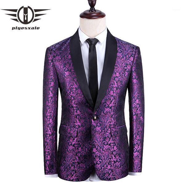 men's suits & blazers silver gray purple velvet blazer men 2021 arrival mens floral jacquard jacket 5xl stylish stage singer costume q7, White;black
men's suits & blazers silver gray purple velvet blazer men 2021 arrival mens floral jacquard jacket 5xl stylish stage singer costume q7, White;black